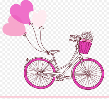 Bicycle Clip art Image Design Graphics - pink bicycle 