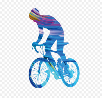 Bicycle Cycling Sport Sticker Decal - Man riding a bicycle 