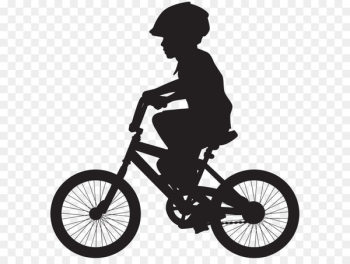 Bicycle Mountain bike Cycling Illustration - Cycling Boy Silhouette PNG Clip Art Image 