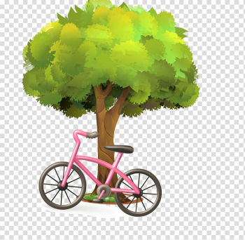 Bicycle Tree, bicycle under the tree transparent background PNG clipart