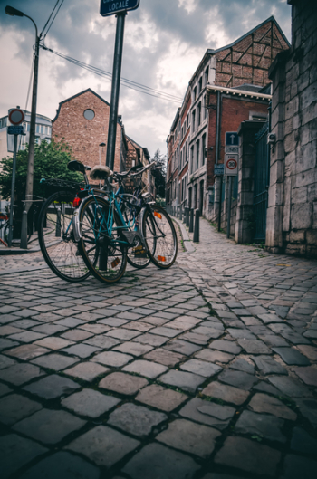Bicycles Near Post Bicycles Near Post