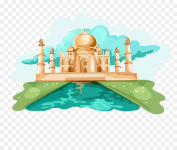 Big Ben Colosseum Taj Mahal Landmark Clip art - Color Taj Mahal 