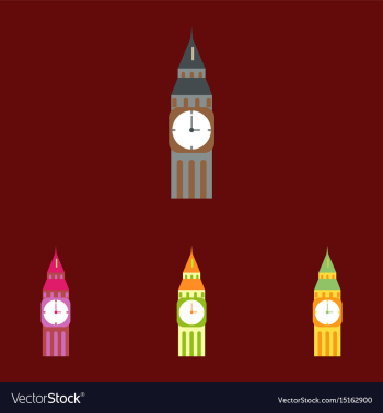 Big ben monument of london big ben collection vector image Big ben monument of london big ben collection vector image