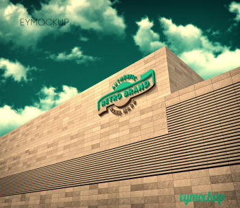 Big Building 3D Logo Mockup