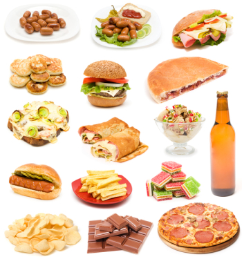 Big collection of junk food Big collection of junk food