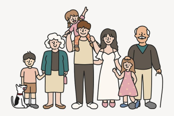 Big family collage element, relatives | Free Vector - rawpixel Big family collage element, relatives | Free Vector - rawpixel