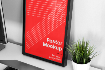 Big Frame Poster Mockup poster mockup put your design here Big Frame Poster Mockup poster mockup put your design here