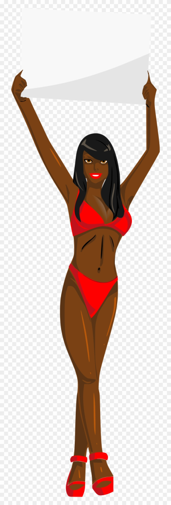 Big Image - Bikini Black Girl Cartoon