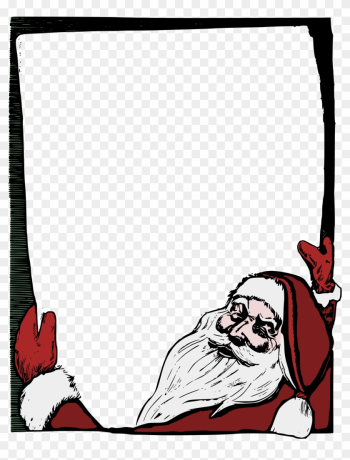 Big Image - Christmas Frame Png Santa