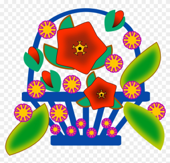 Big Image - Clipart Flowers In Basket