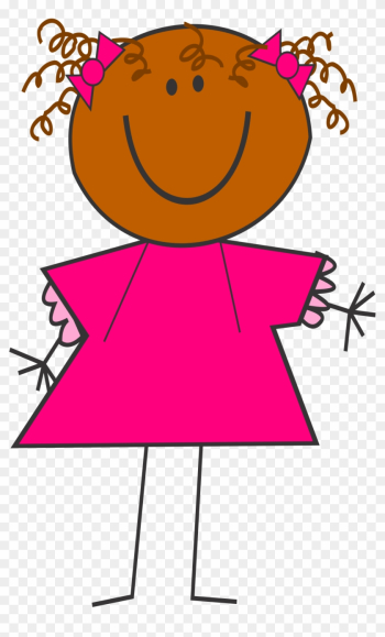 Big Image - Dark Skinned Girl Clipart