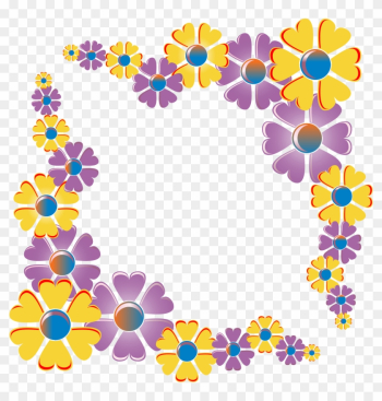 Big Image - Flower Corner Border Png