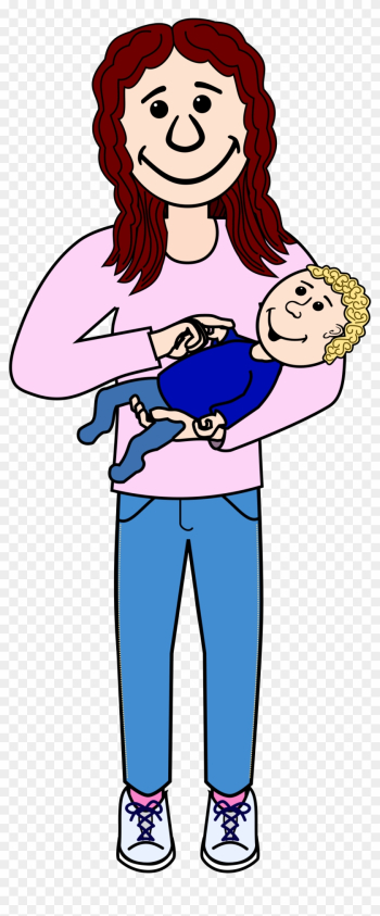 Big Image - Frau Mit Baby Im Arm Clipart