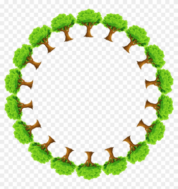 Big Image - Green Round Frame Png