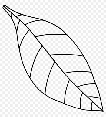 Big Image - Leaf Clipart Black And White Png