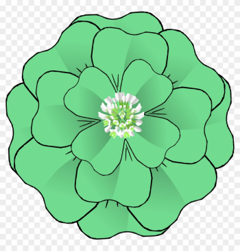 Big Image - Mint Green Flower Clip Art