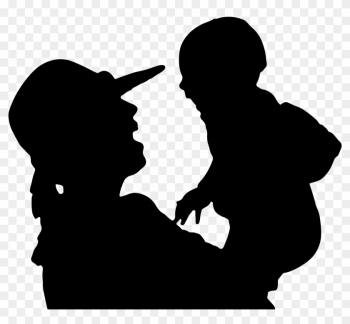 Big Image - Mother And Baby Silhouette Png