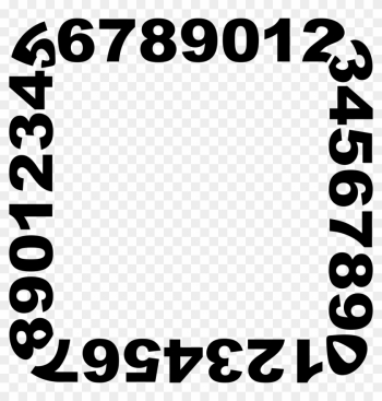 Big Image - Numbers Frame Png