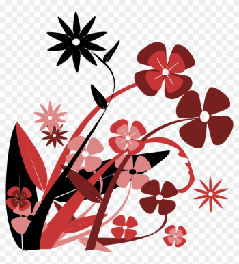 Big Image - Red Flower Vector Png