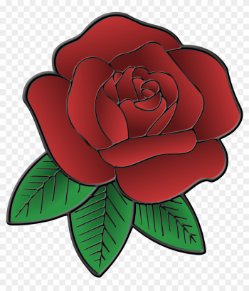 Big Image - Rose With Leaves Png