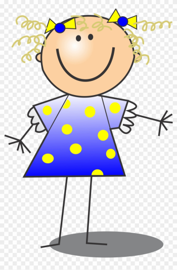 Big Image - Stick Figure Girl Clipart