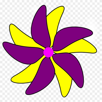 Big Image - Yellow And Purple Flower Clipart