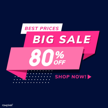 Big sale 80% off promotion shop advertisement.. | Free stock vector - 538274