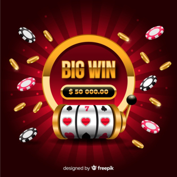 Big win slot concept in realistic style Free Vector Big win slot concept in realistic style Free Vector