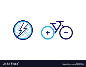 bike and electric logo and wheel icon bike and electric logo and wheel icon