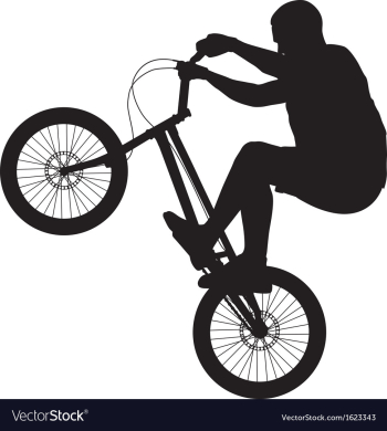  					Biker silhouette vector image														