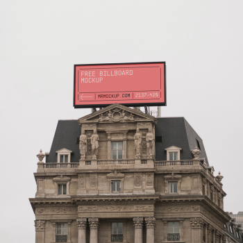 Billboard on Tenement Mockup Billboard on Tenement Mockup