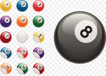 Billiards Billiard ball Pool Eight-ball - 3D billiards Vector png ...