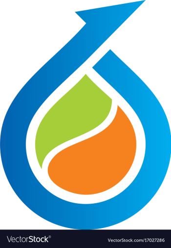  					Bio arrow droplet logo vector image														