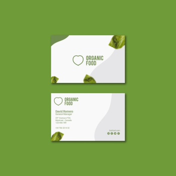 Bio food business card template Free Psd