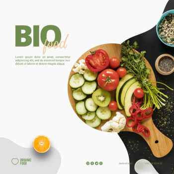 Bio food square banner template Free Psd Bio food square banner template Free Psd