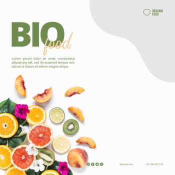 Bio food square banner template Free Psd Bio food square banner template Free Psd
