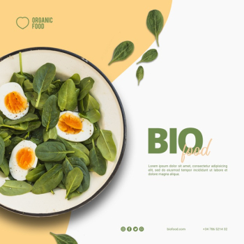 Bio food square banner template Free Psd Bio food square banner template Free Psd