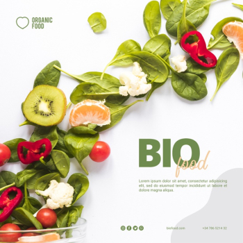 Bio food square banner template Free Psd Bio food square banner template Free Psd