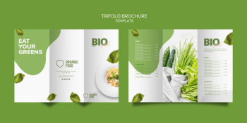 Bio food trifold brochure template Free Psd Bio food trifold brochure template Free Psd