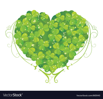 Bio heart made of floral vector image Bio heart made of floral vector image