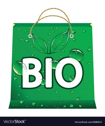 Bio shopping bag vector image Bio shopping bag vector image