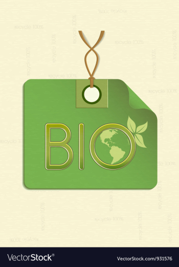 Bio shopping tag vector image Bio shopping tag vector image