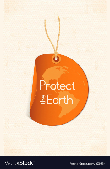Bio shopping tag vector image Bio shopping tag vector image