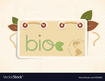Bio shopping tag vector image Bio shopping tag vector image