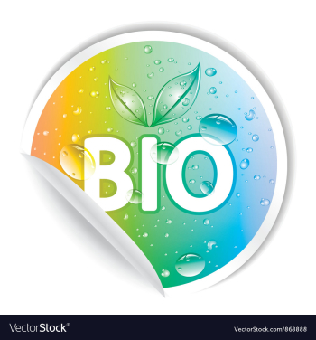 Bio sticker vector image Bio sticker vector image