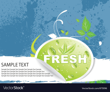 Bio sticker with floral vector image Bio sticker with floral vector image