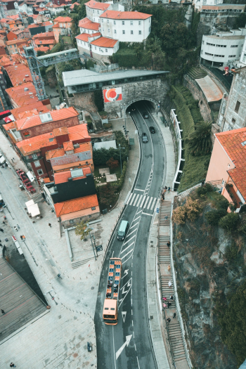 Bird's Eye View Of Roadway Bird's Eye View Of Roadway