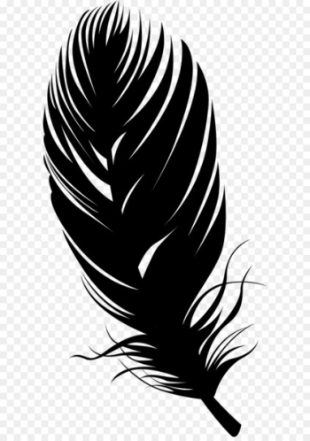 Bird Feather Silhouette - Black feather quill pen Bird Feather Silhouette - Black feather quill pen