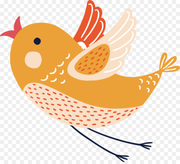 Bird Flight Eurasian Magpie Goose Clip art - Cute orange flying bird 