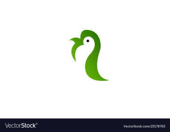 Bird logo abstract design template cute bird vector image Bird logo abstract design template cute bird vector image